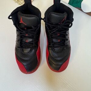 Jordan Kids Black and Red Sneakers